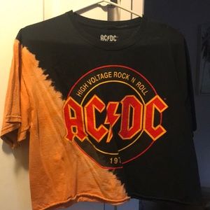 ACDC *BAND TEE CROP TOP*